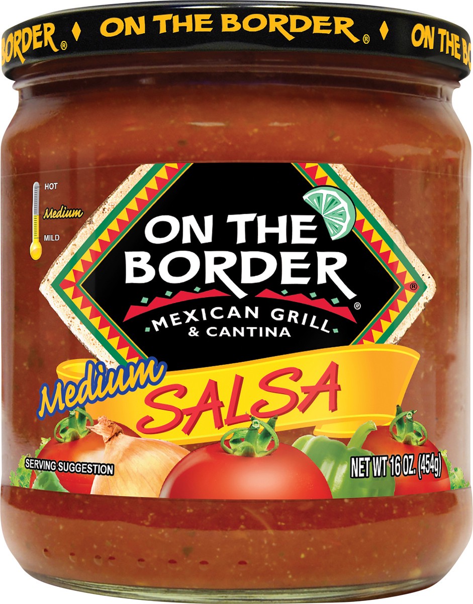 slide 5 of 7, On The Border 16 oz OTB Medium Salsa, 16 oz