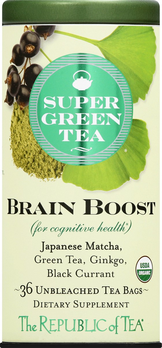 slide 4 of 12, The Republic of Tea Bags Brain Boost Super Green Tea - 36 ct, 36 ct