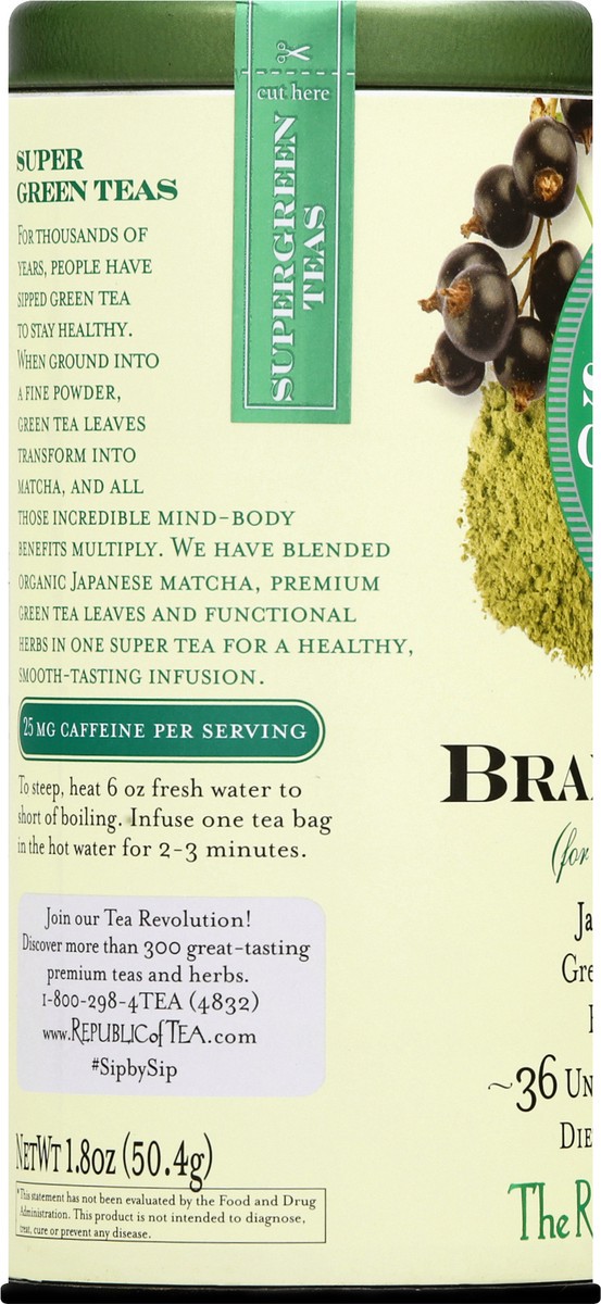 slide 12 of 12, The Republic of Tea Bags Brain Boost Super Green Tea - 36 ct, 36 ct