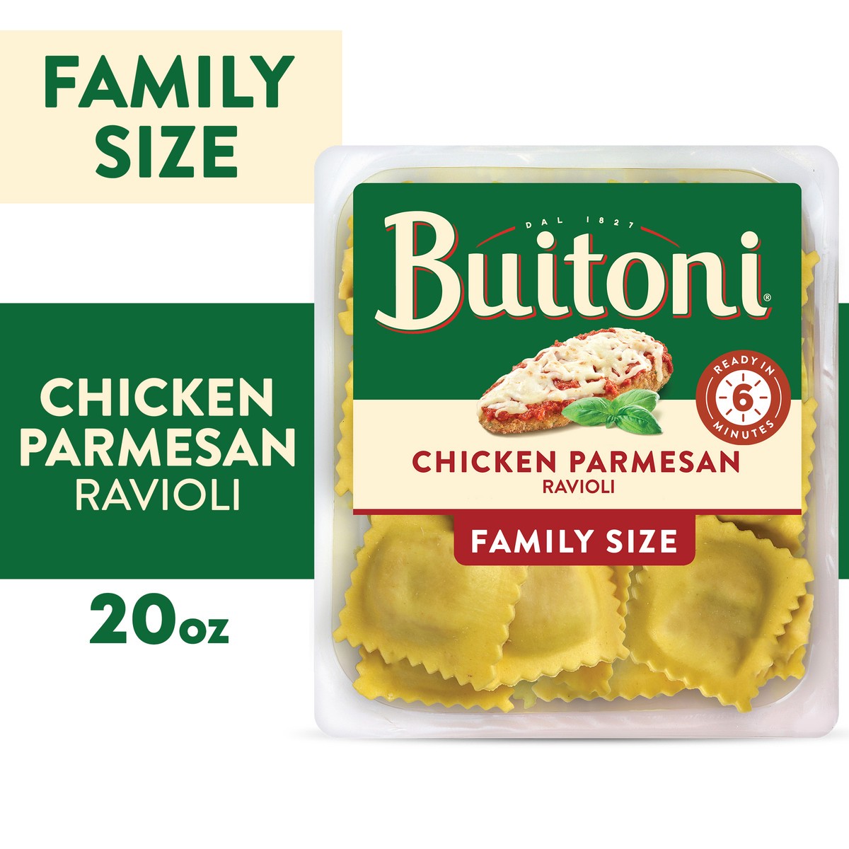 slide 1 of 3, Buitoni Chicken Parmesan Ravioli, Refrigerated Pasta, 20 oz Family Size Package, 20 oz