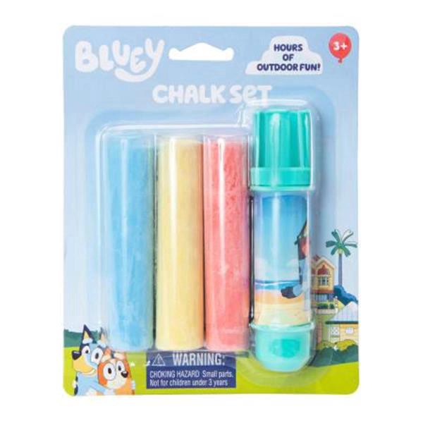 slide 1 of 1, Bluey Chalk Set With Holder, 3+, 1 ct
