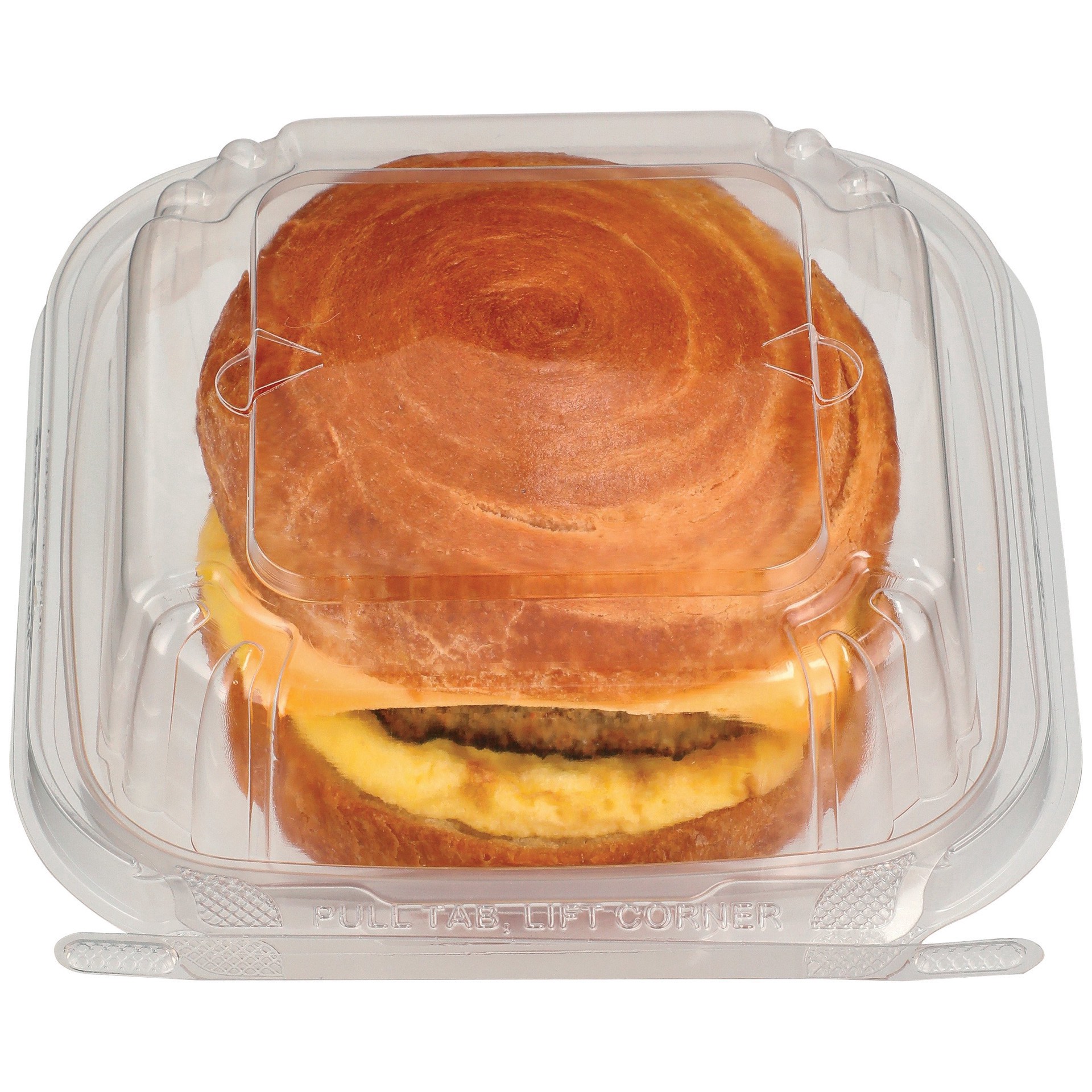 slide 1 of 1, H-E-B Bakery Croissant Breakfast Sandwich - Sausage, Egg & Cheese, 1 ct