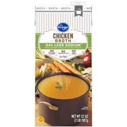 Kroger 34% Less Sodium Chicken Broth