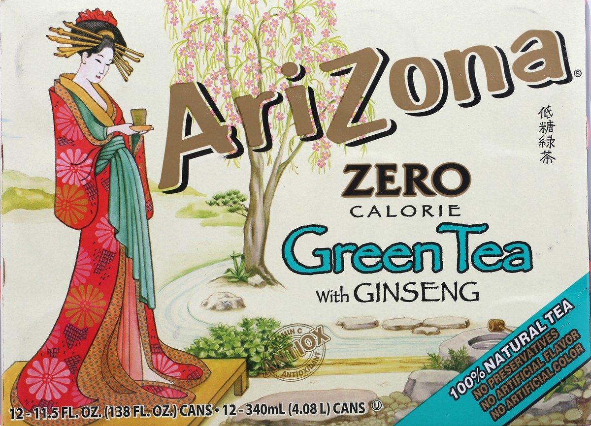 slide 6 of 9, AriZona Green Tea 12 ea, 12 ct