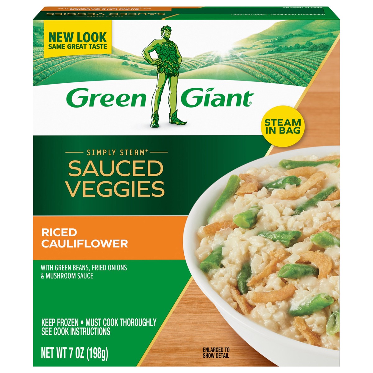slide 1 of 9, Green Giant Lightly Sauced Veggies, Riced Cauliflower, 7 oz
