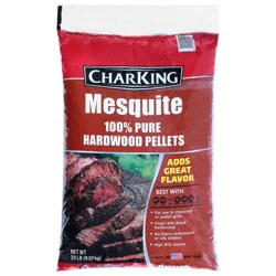 CharKing 100% Pure Mesquite Hardwood Pellets - 20 lb