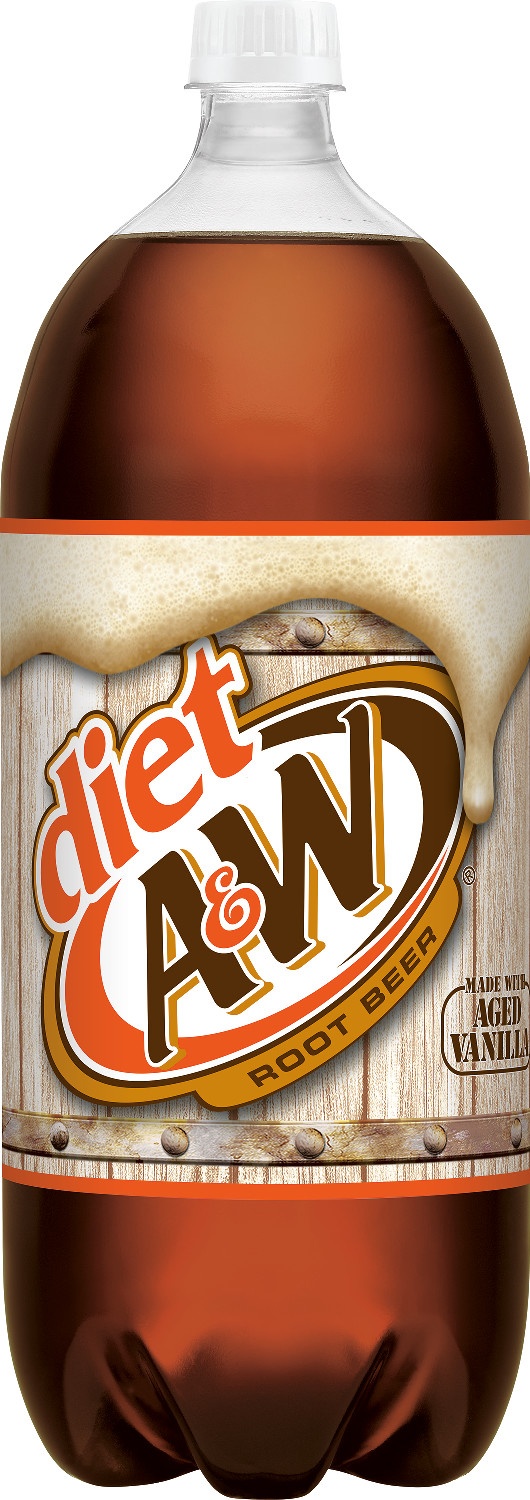 slide 1 of 2, A&W Diet Root Beer, 2 liter