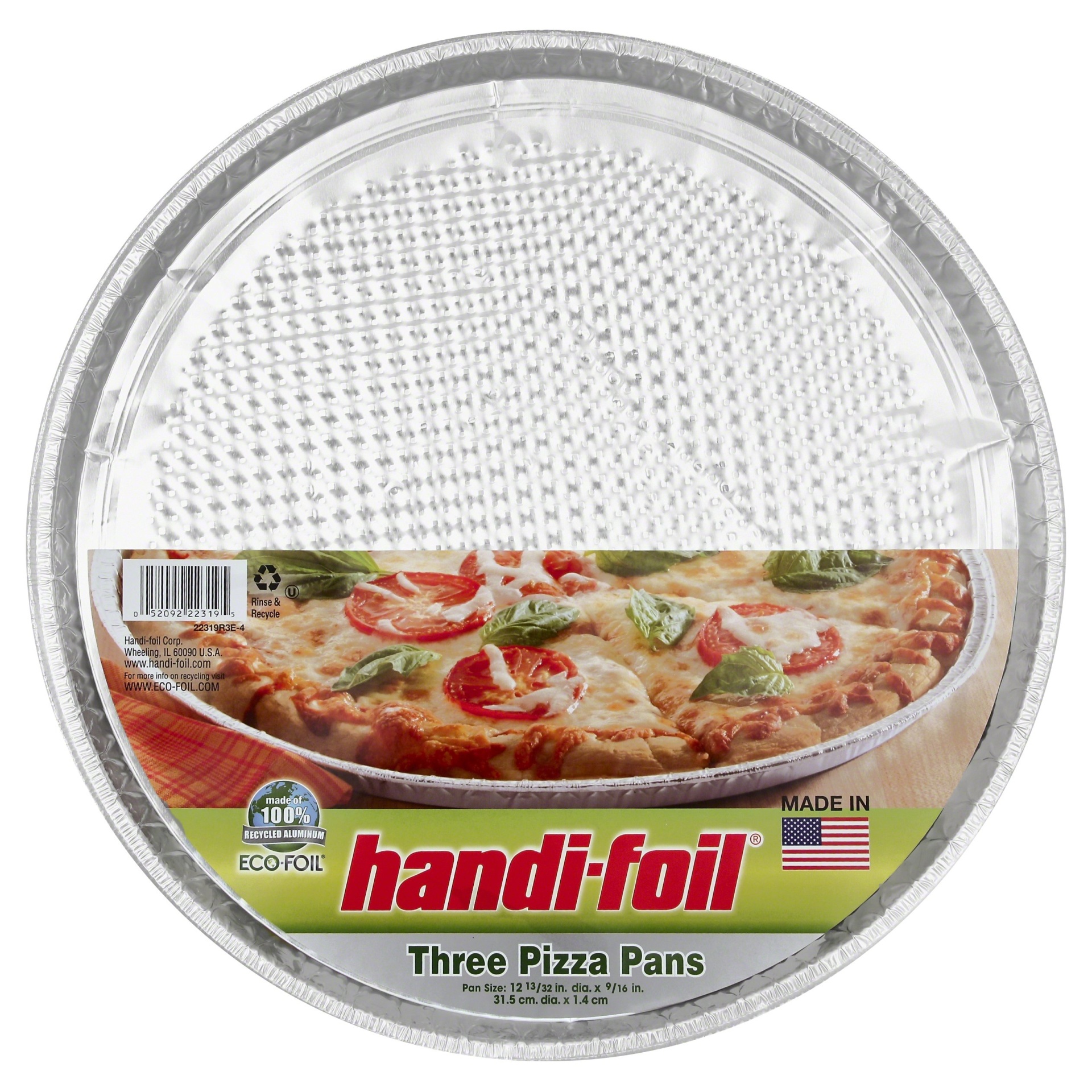 slide 1 of 1, Handi Foil Pizza Pans 3 ea, 3 ct