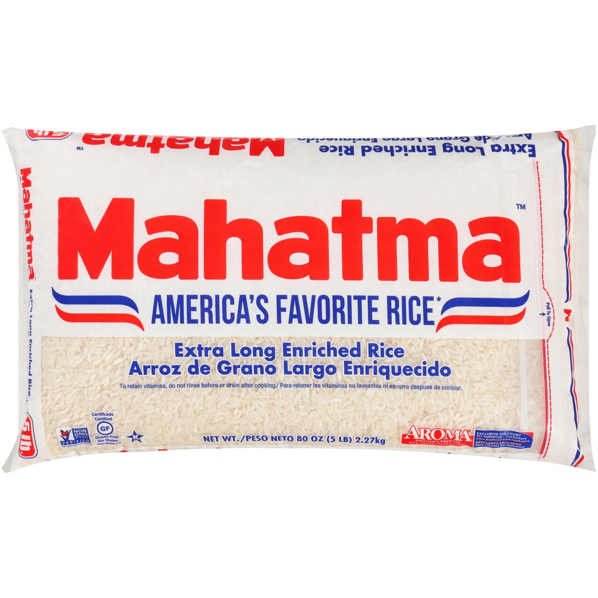 slide 12 of 12, Mahatma Rice, Extra Long, Enriched, 80 oz