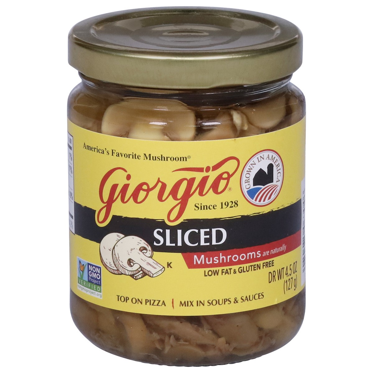 slide 1 of 14, Giorgio Sliced Mushrooms 4.5 oz, 4.5 oz