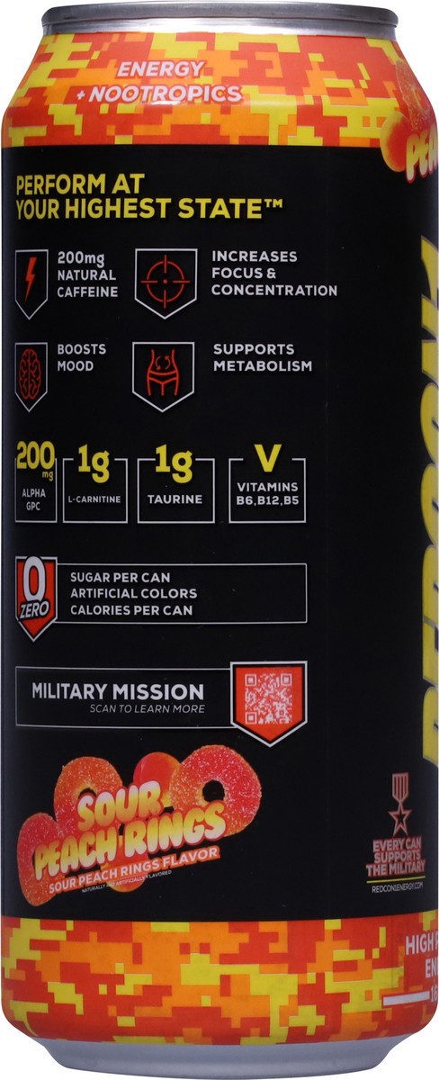 slide 2 of 13, Redcon1 Sour Peach Rings Enrgy Drnk, 16 fl oz