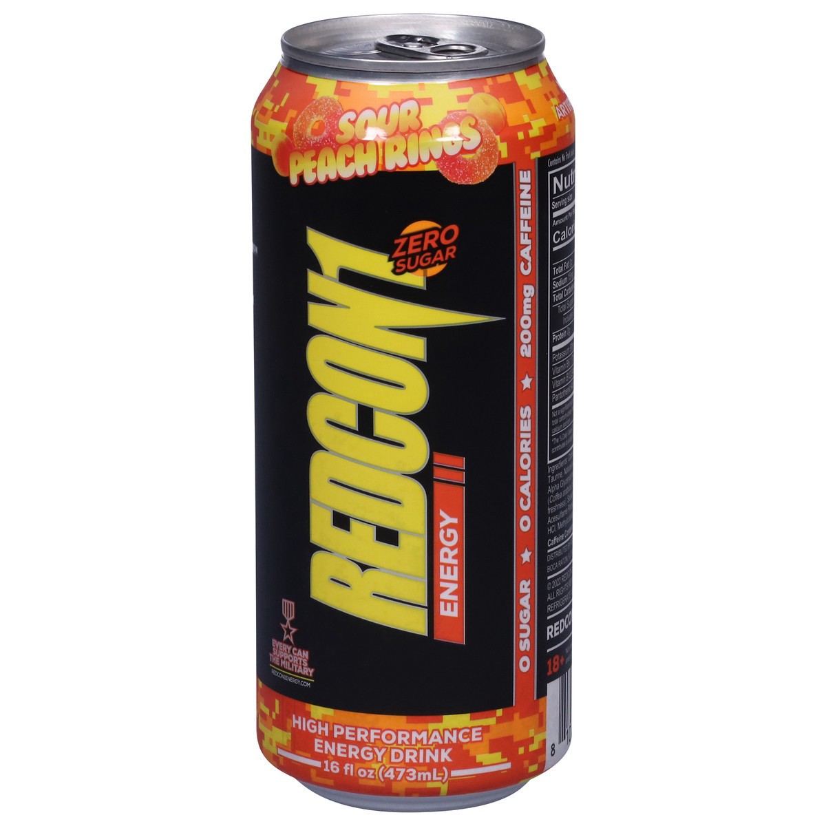 slide 7 of 13, Redcon1 Sour Peach Rings Enrgy Drnk, 16 fl oz