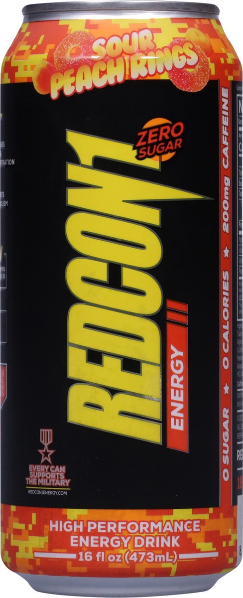 slide 10 of 13, Redcon1 Sour Peach Rings Enrgy Drnk, 16 fl oz