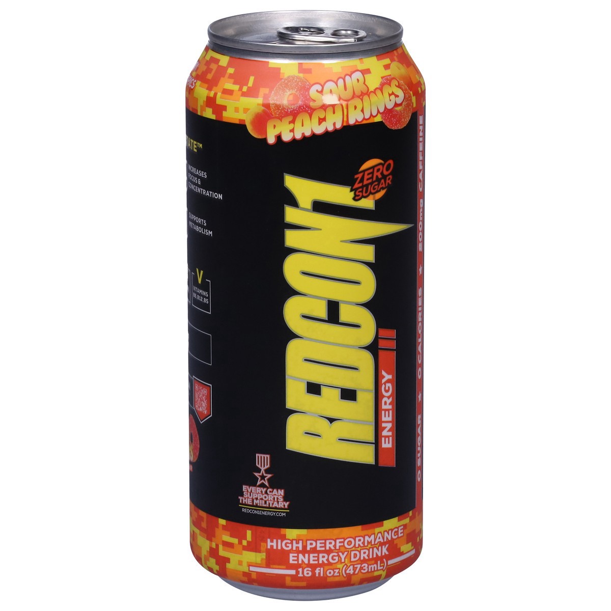 slide 9 of 13, Redcon1 Sour Peach Rings Enrgy Drnk, 16 fl oz
