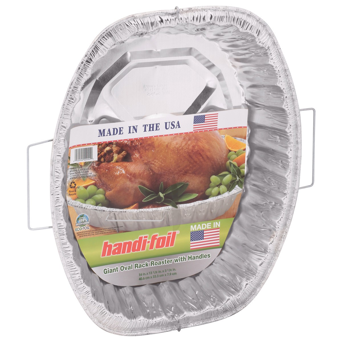 slide 10 of 10, Handi-foil Handi Foil Oval Rack Roaster, 1 ct