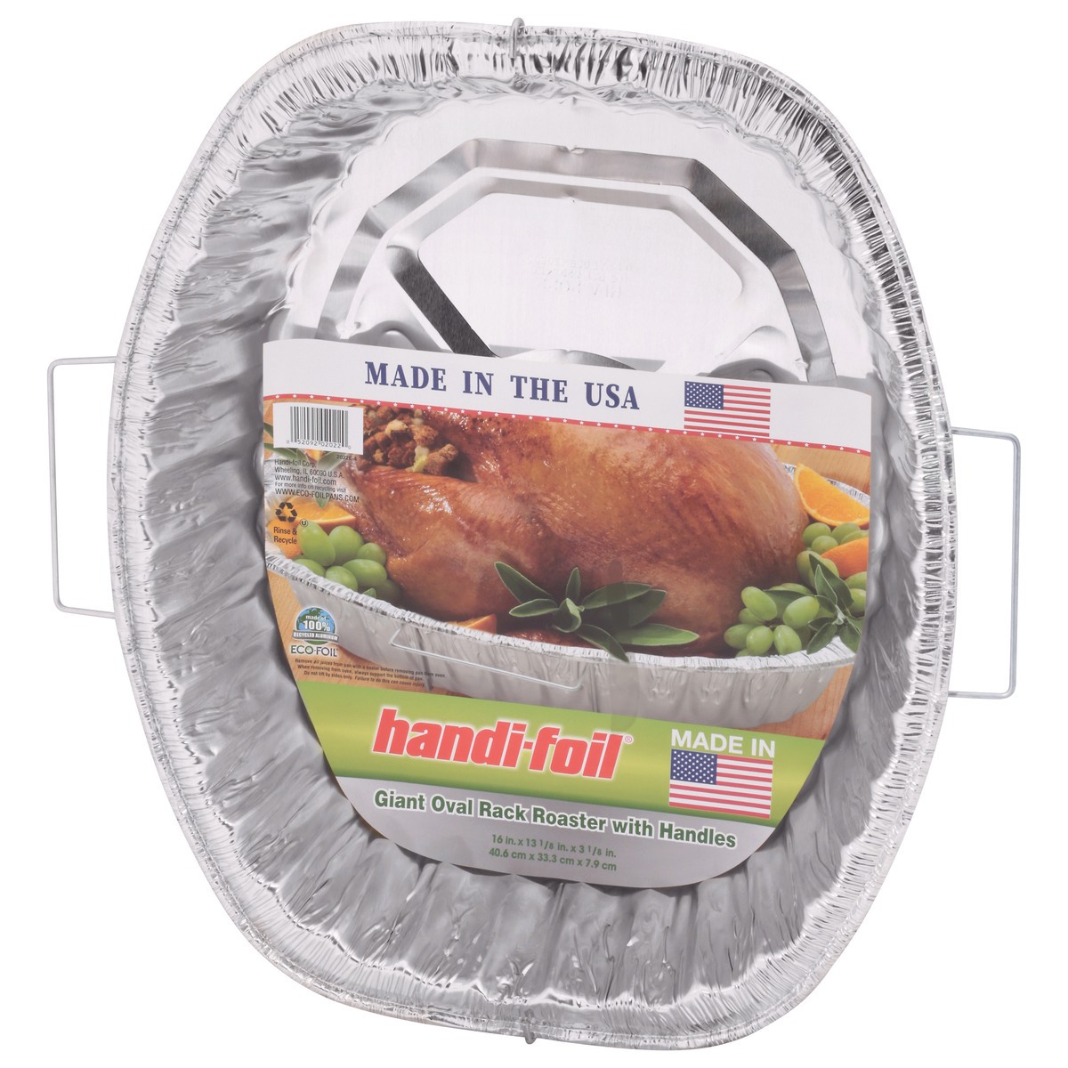 slide 7 of 10, Handi-foil Handi Foil Oval Rack Roaster, 1 ct