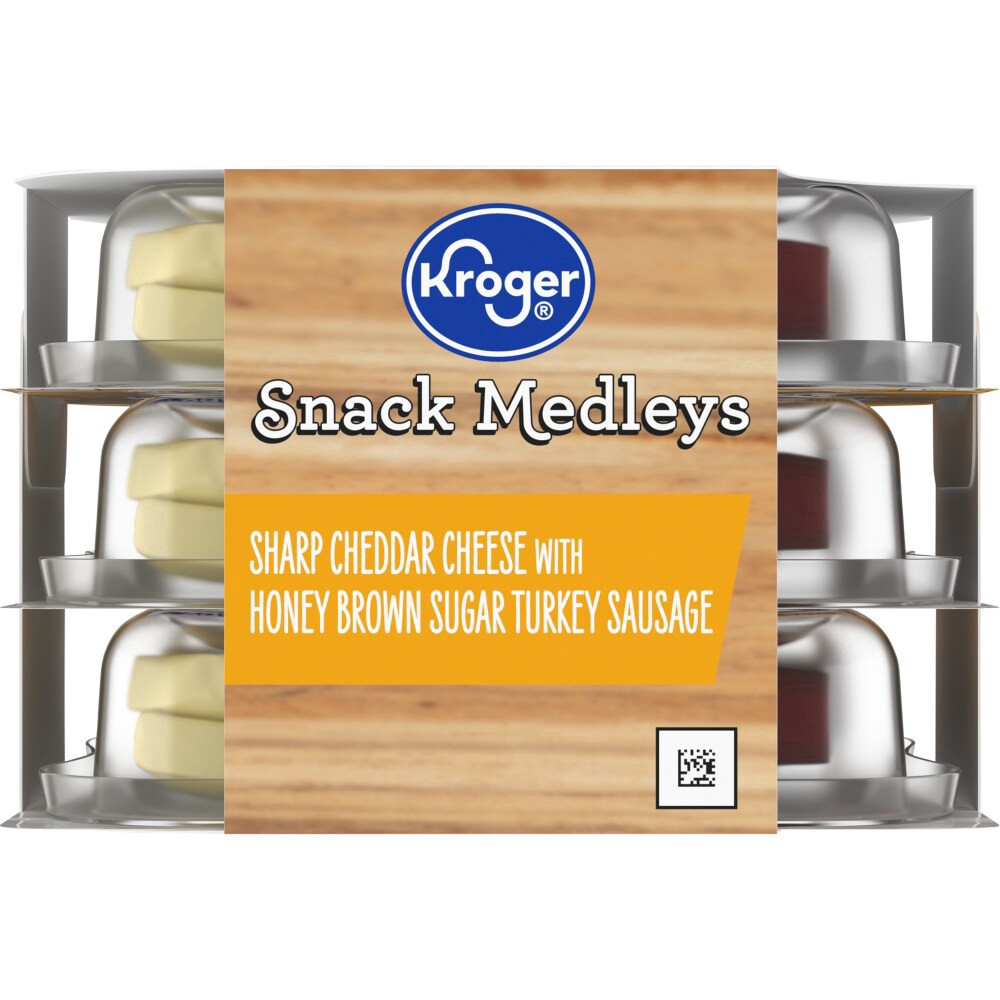slide 2 of 5, Kroger Sharp Cheddar With Honey Brown Sugar Turkey Bites, 3 ct