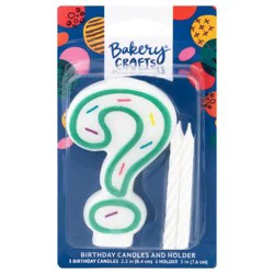 Bakery Crafts Question Candle Holder/3 Candles