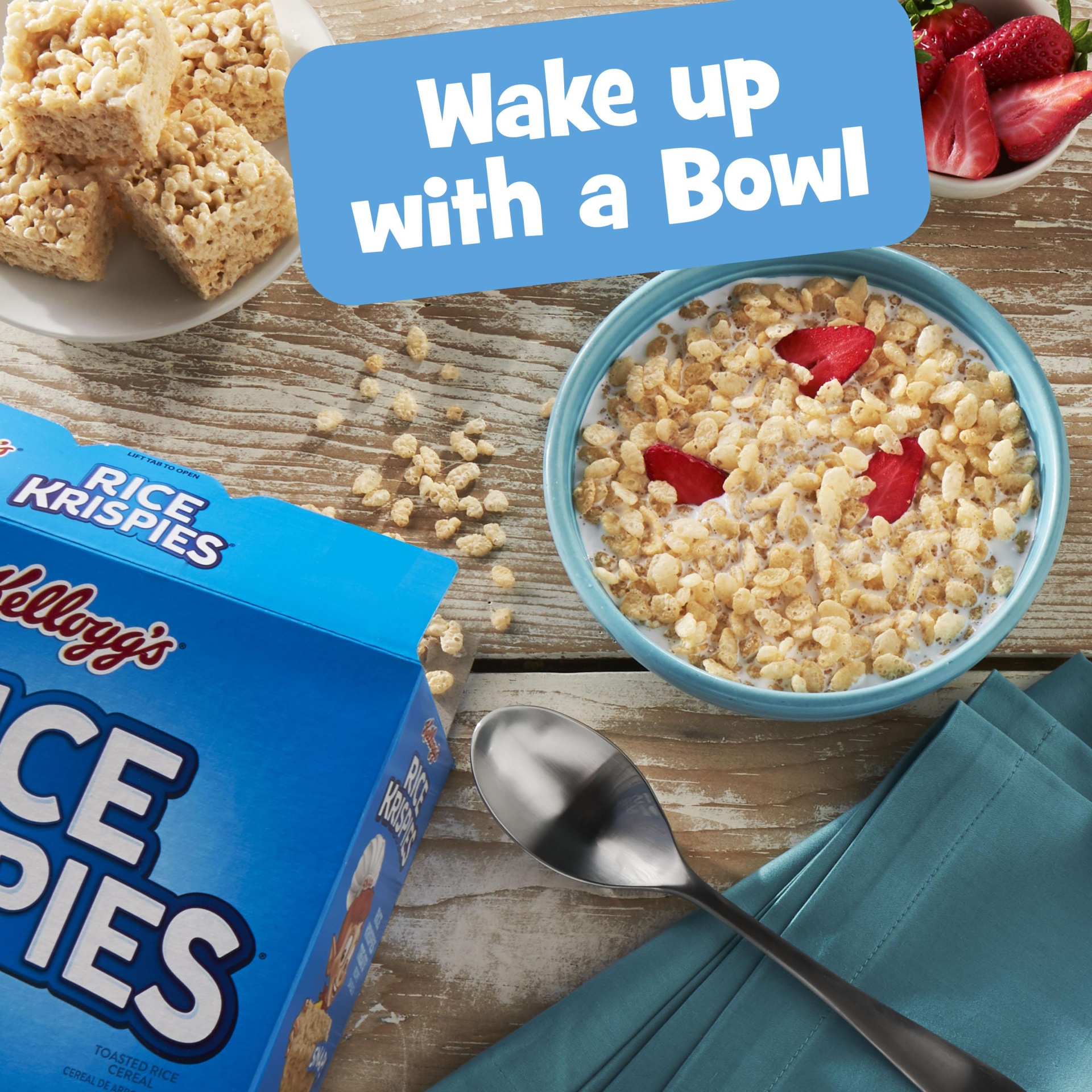 slide 5 of 7, Kellogg's Rice Krispies Breakfast Cereal, Baking Marshmallow Treats, Original, 18 oz