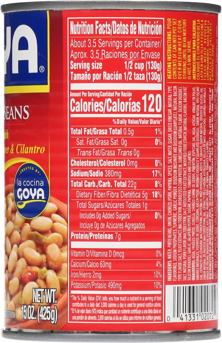 slide 9 of 12, Goya Charro Beans 15 oz, 15 oz