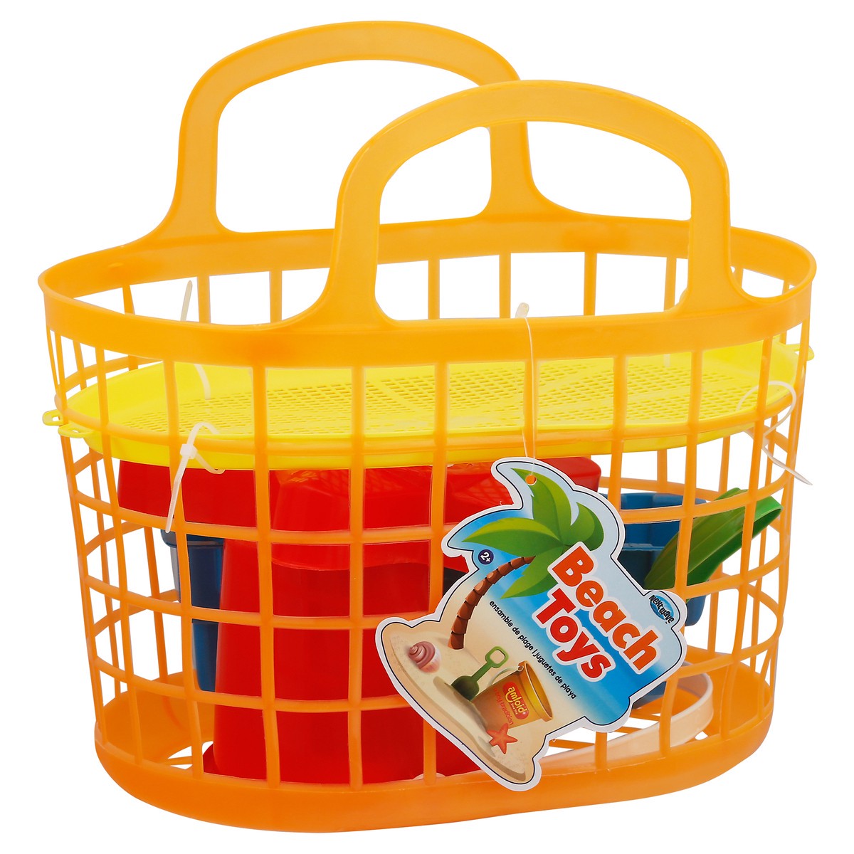 slide 8 of 8, Amloid Beach Toys Basket, 6 ct