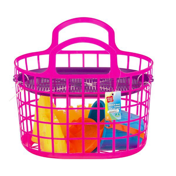 slide 1 of 8, Amloid Beach Toys Basket, 6 ct