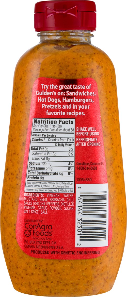 slide 9 of 10, Gulden's Mustard, Sriracha, 12 oz