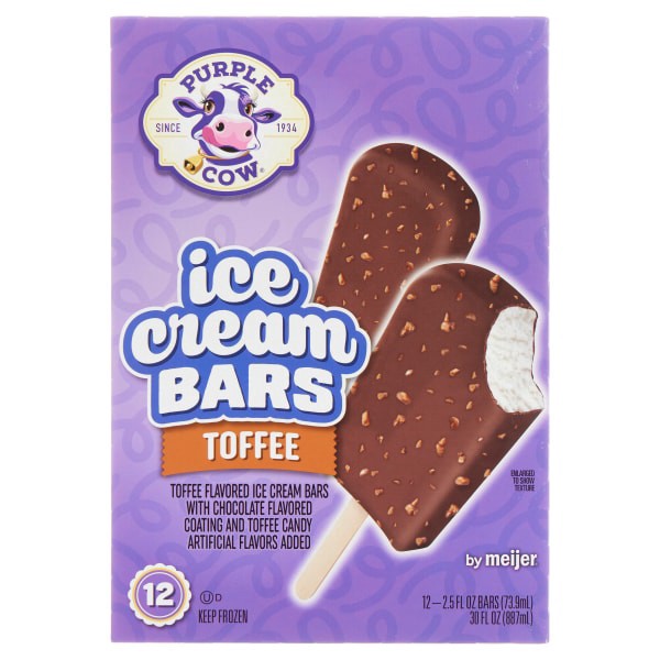 slide 3 of 21, Purple Cow Toffee Ice Cream Bars, 12 ct