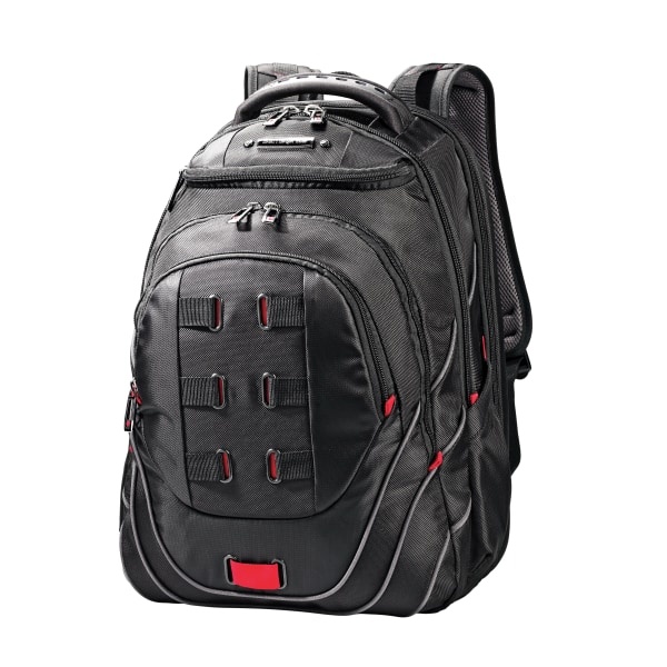 slide 1 of 6, Samsonite Tectonic Perfectfit Laptop Backpack, Black/Red, 1 ct