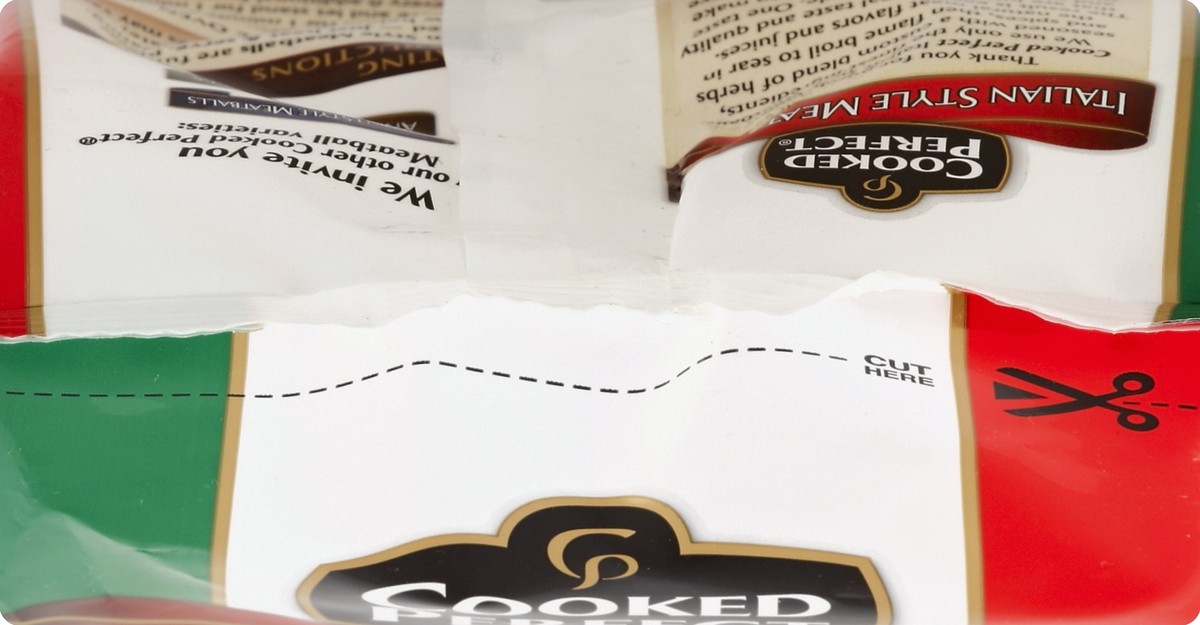 slide 3 of 5, Cooked Perfect Flame Broiled Bite Size Italian Style Meatballs 52 ea, 52 ct