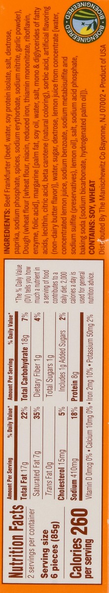 slide 9 of 12, Manischewitz Mini Beef Frnk In Blnks, 12 ct; 6 oz