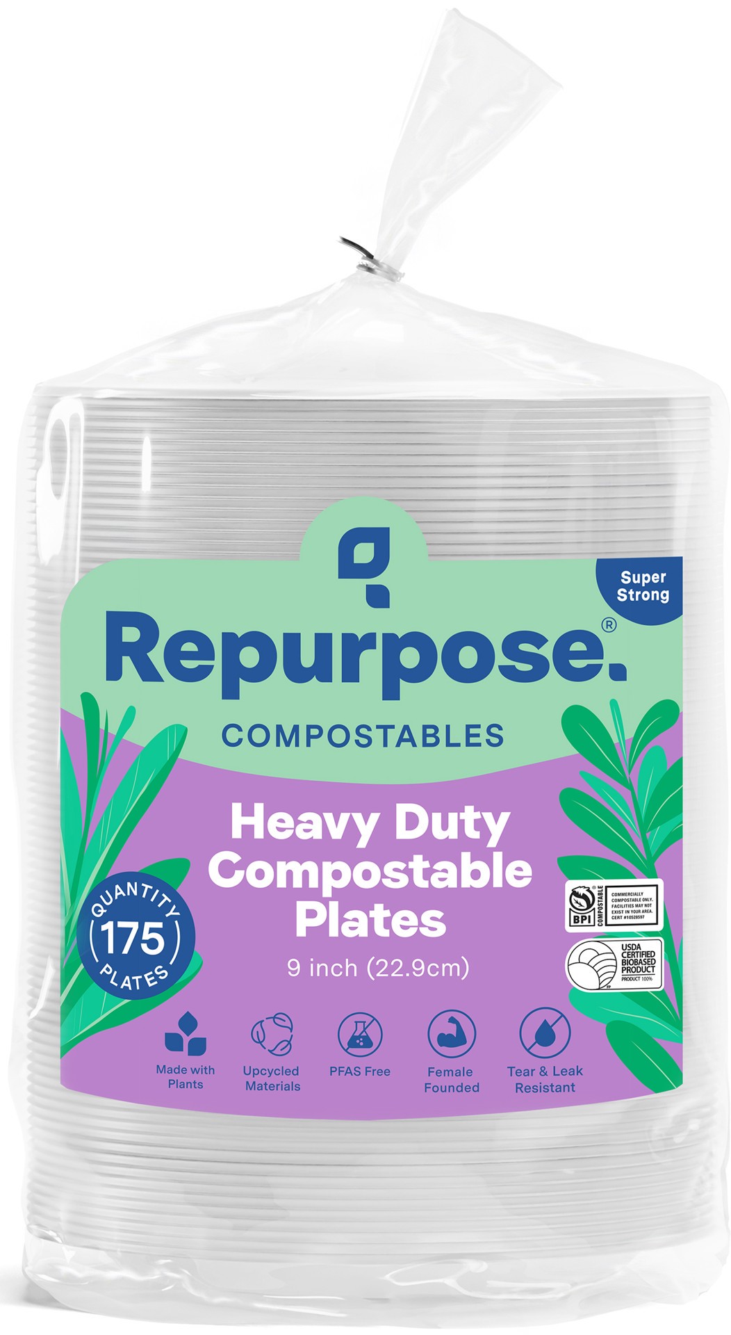 Repurpose® Compostable 9 Dinner Plates