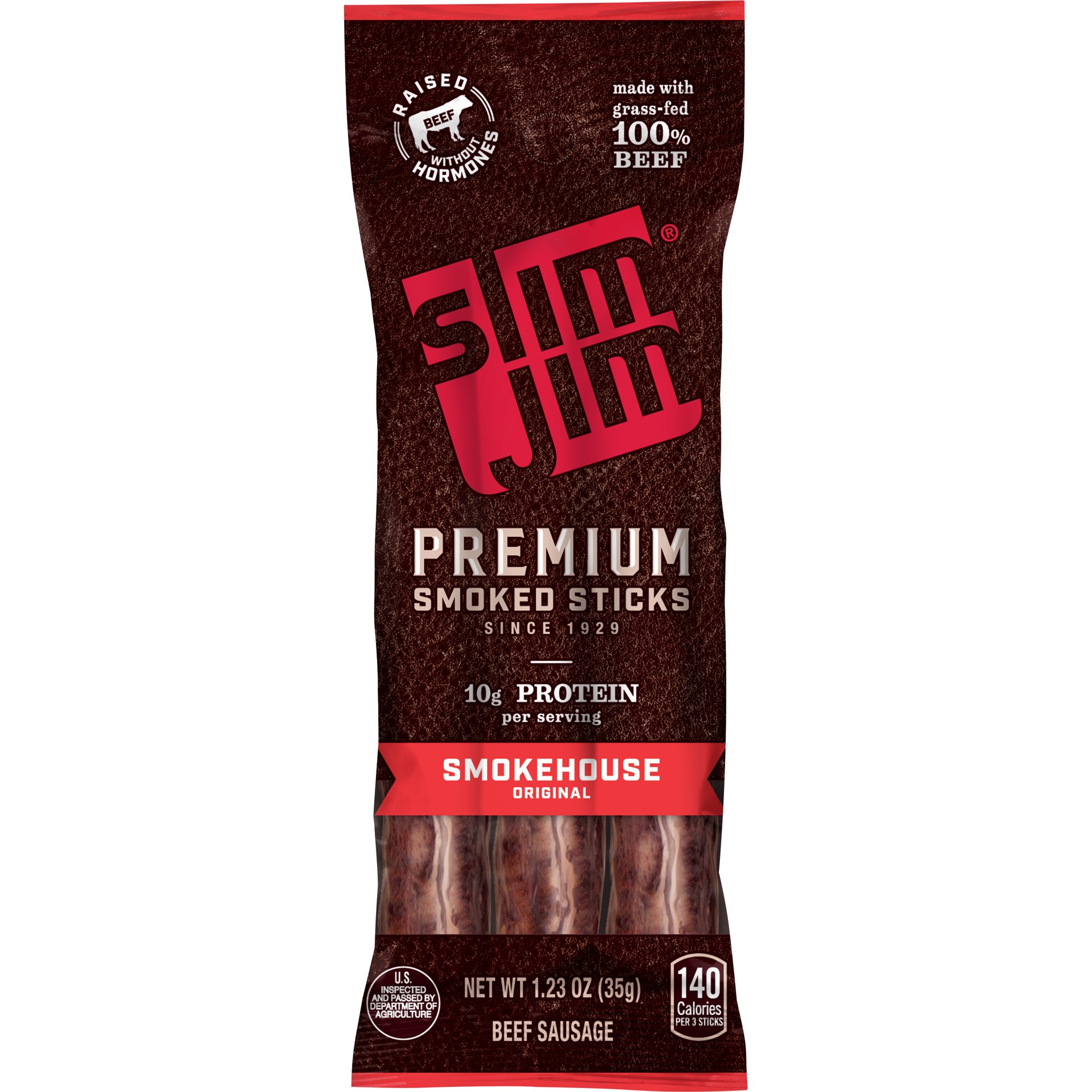 slide 1 of 5, Slim Jim Premium Smokehouse Original Smoked Meat Stick, 1.23 Oz., 1.23 oz