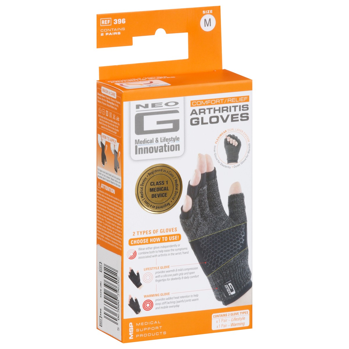 slide 4 of 9, Neo G Arthritis Gloves Medium 2 pr, 2 ct