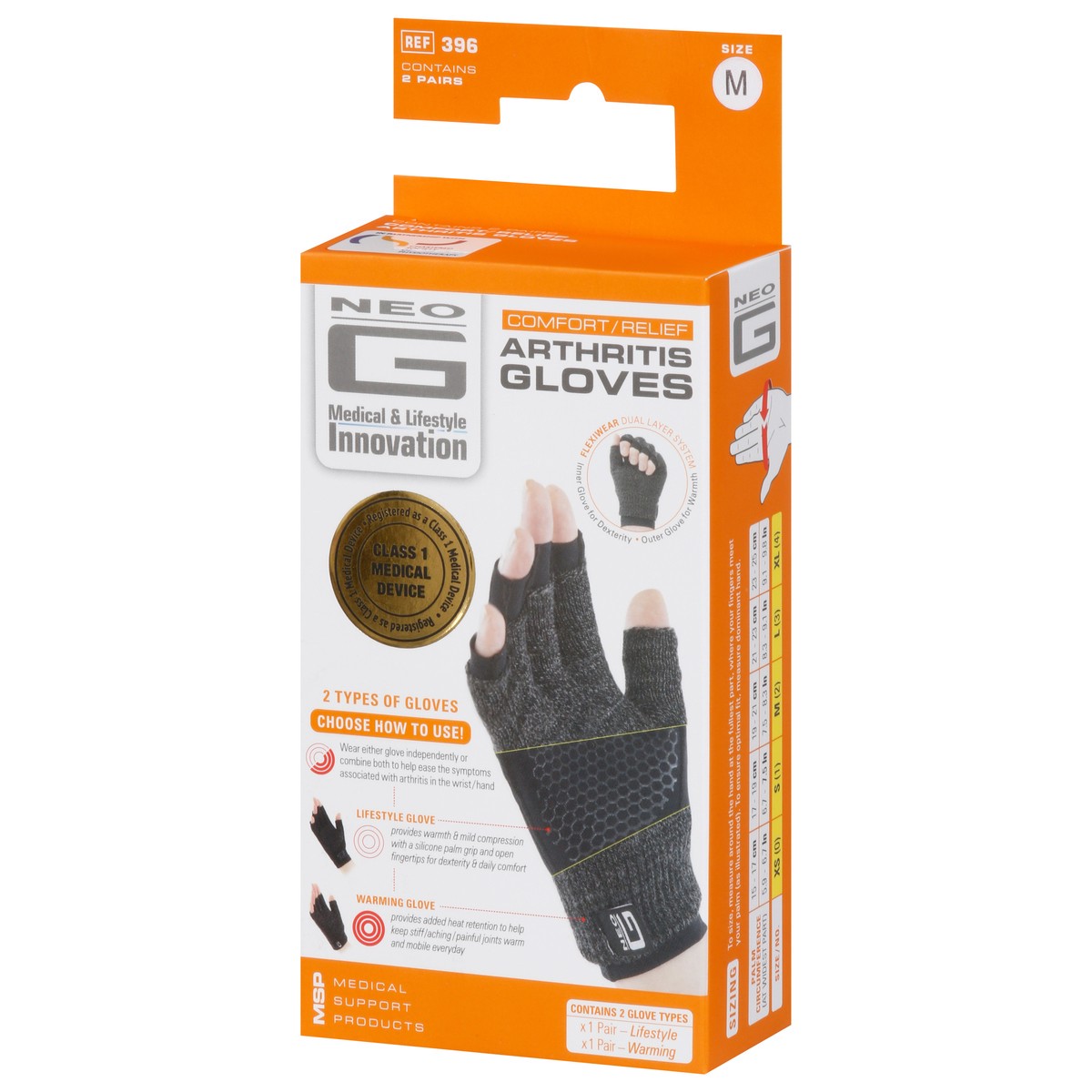 slide 8 of 9, Neo G Arthritis Gloves Medium 2 pr, 2 ct