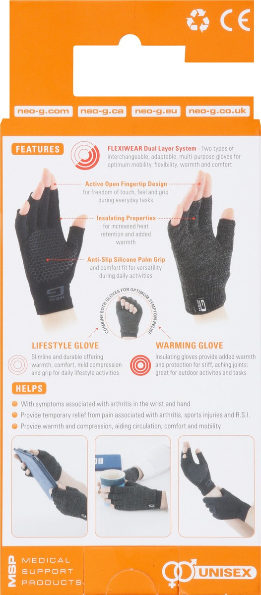 slide 5 of 9, Neo G Arthritis Gloves Medium 2 pr, 2 ct