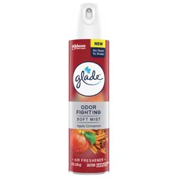Glade Odor Fighting Soft Mist Air Freshener Room Spray, Apple Cinnamon, 8.0oz, 1pk