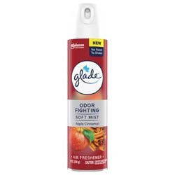 Glade Odor Fighting Soft Mist Air Freshener Room Spray, Apple Cinnamon, 8.0oz, 1pk