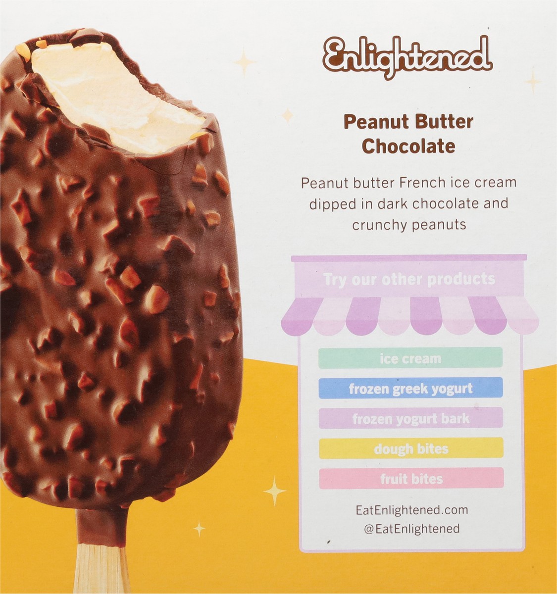 slide 8 of 14, Enlightened French Peanut Butter Chocolate Ice Cream Bars 4 - 2.75 fl oz Bars, 4 ct