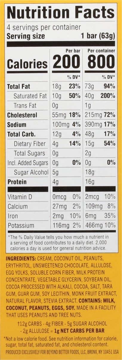 slide 3 of 14, Enlightened French Peanut Butter Chocolate Ice Cream Bars 4 - 2.75 fl oz Bars, 4 ct