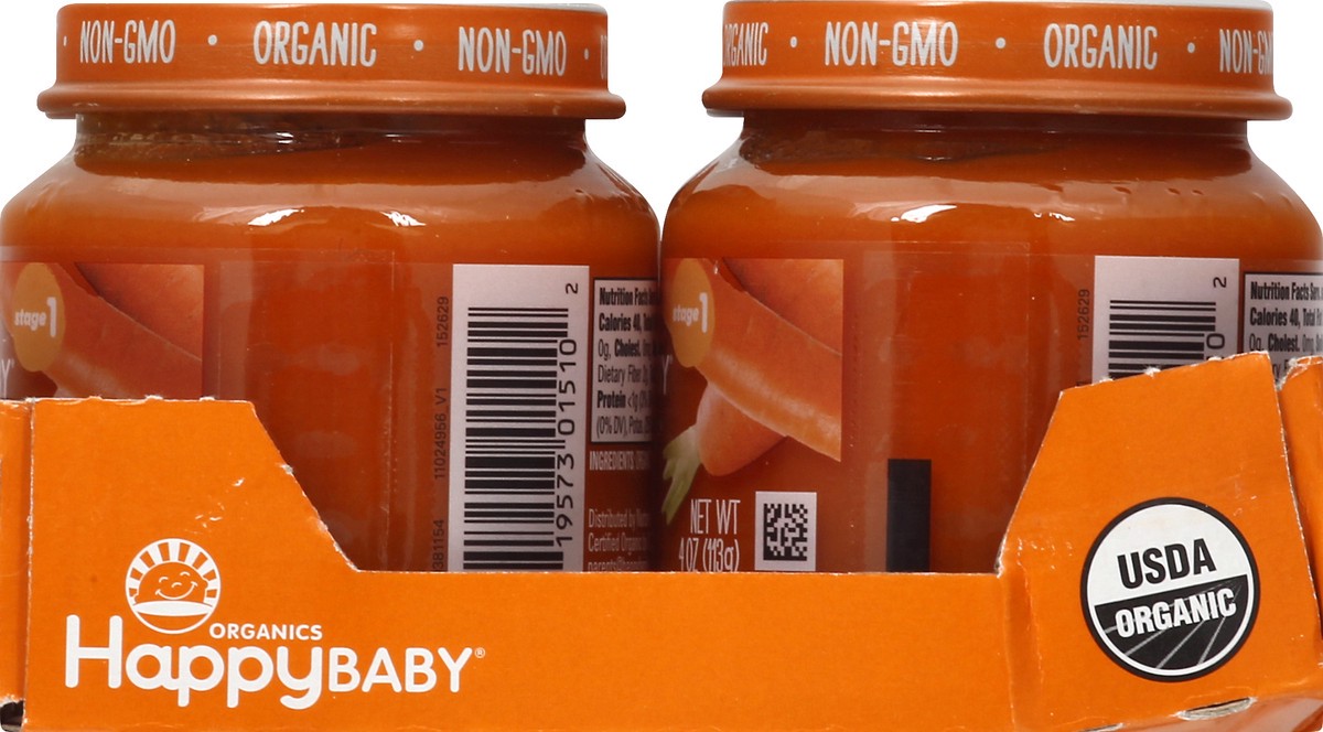slide 5 of 9, Happy Family HappyBaby Clearly Crafted Carrots Baby Meals Jar - 4oz, 4 oz