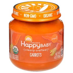 Happy Baby Organics Clearly Crafted Stage 1 Carrots Jar 4 oz UNIT