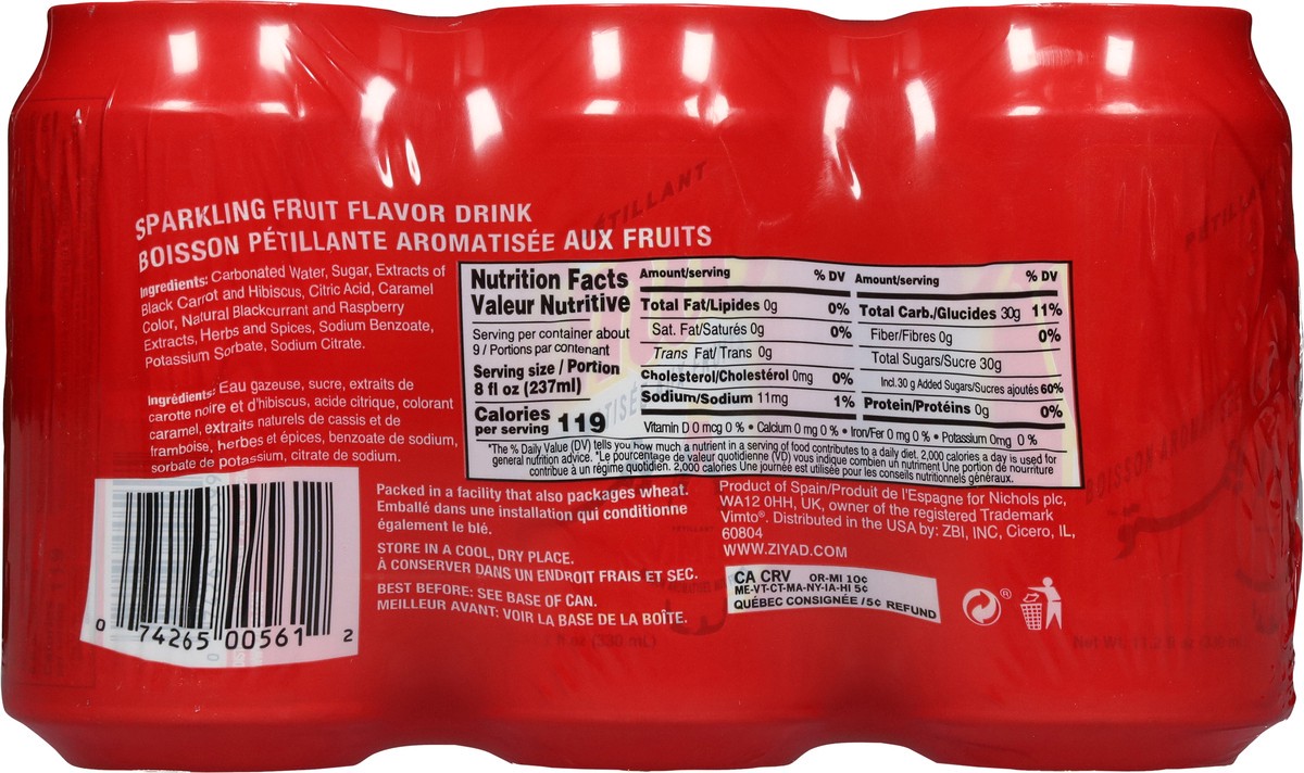 slide 3 of 13, Vimto Sparkling Fruit Flavor Drink - 6 ct, 67.2