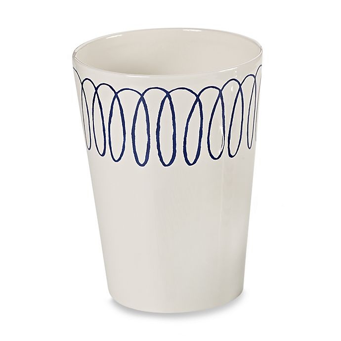 slide 1 of 1, Kate Spade New York Charlotte Street Wastebasket - White, 1 ct