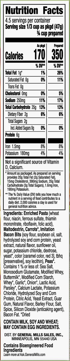slide 13 of 14, Betty Crocker Suddenly Pasta Salad, Ranch & Bacon, 7.5 oz., 7.5 oz