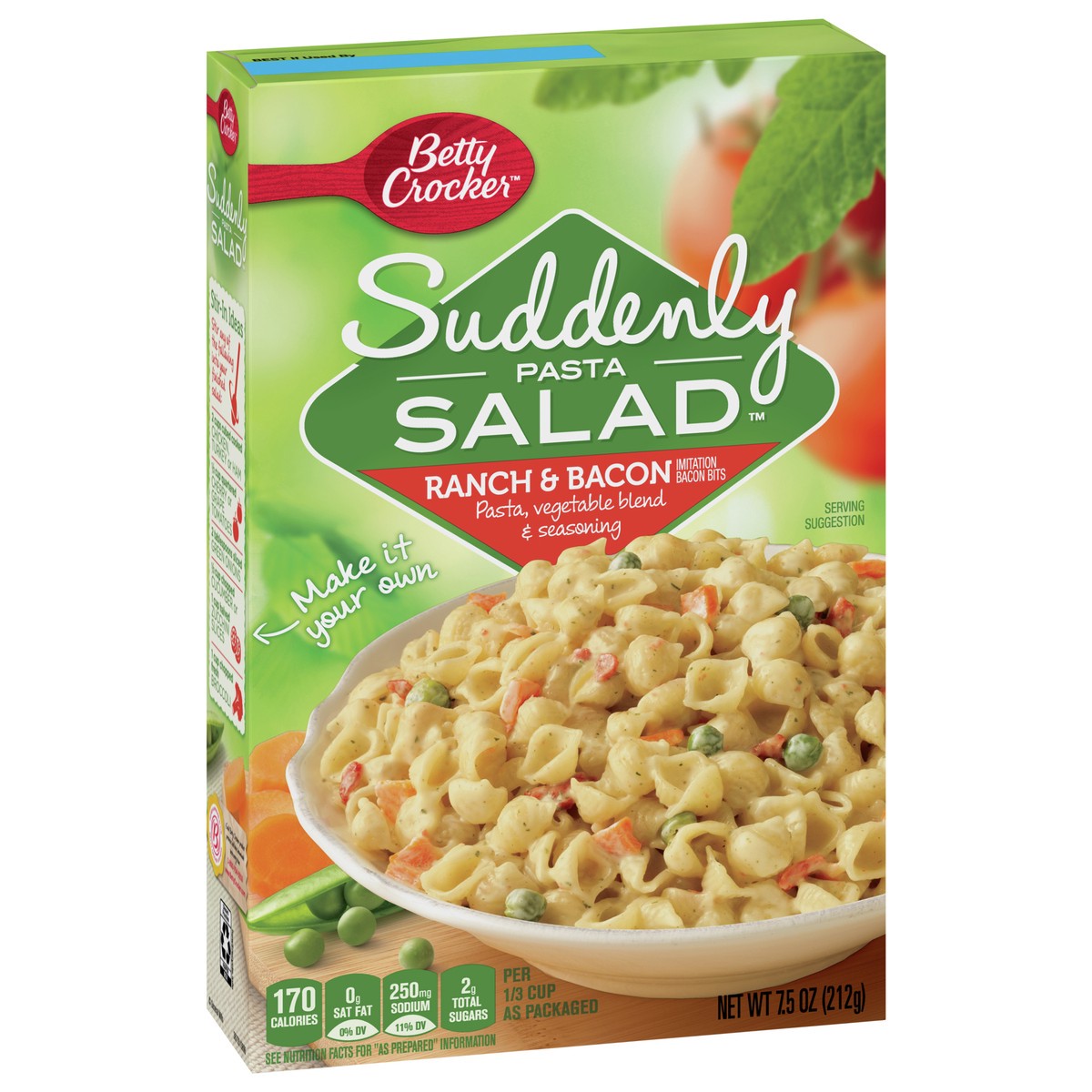 slide 5 of 14, Betty Crocker Suddenly Pasta Salad, Ranch & Bacon, 7.5 oz., 7.5 oz