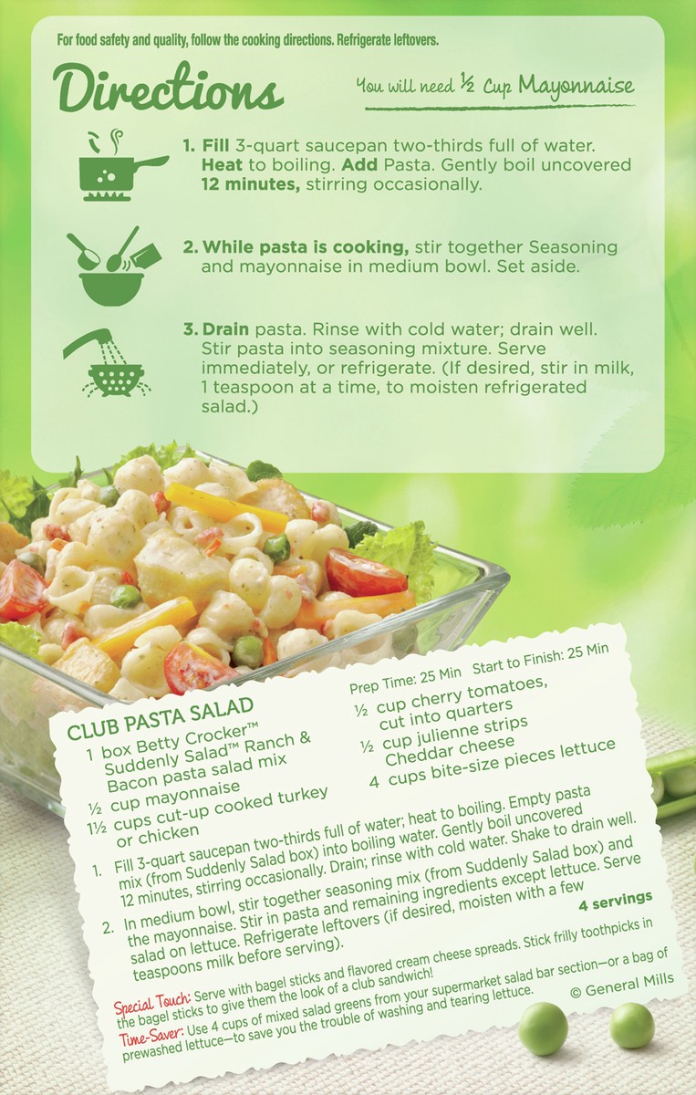 slide 3 of 14, Betty Crocker Suddenly Pasta Salad, Ranch & Bacon, 7.5 oz., 7.5 oz