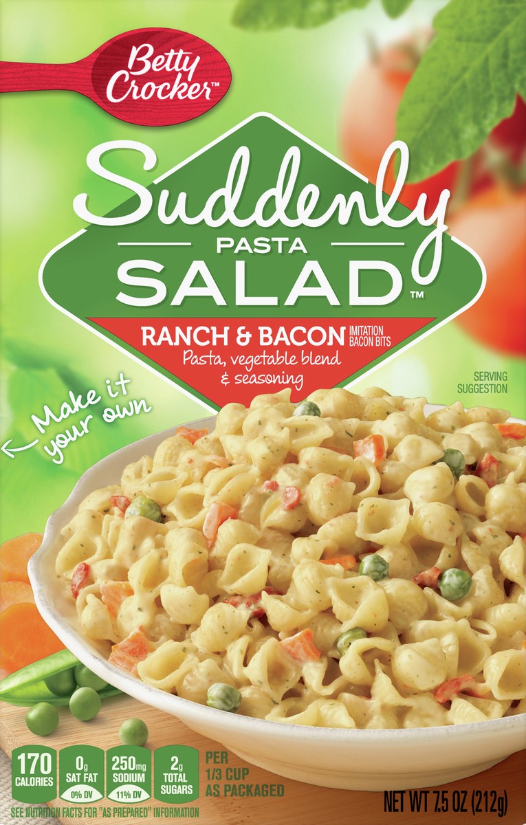 slide 9 of 14, Betty Crocker Suddenly Pasta Salad, Ranch & Bacon, 7.5 oz., 7.5 oz
