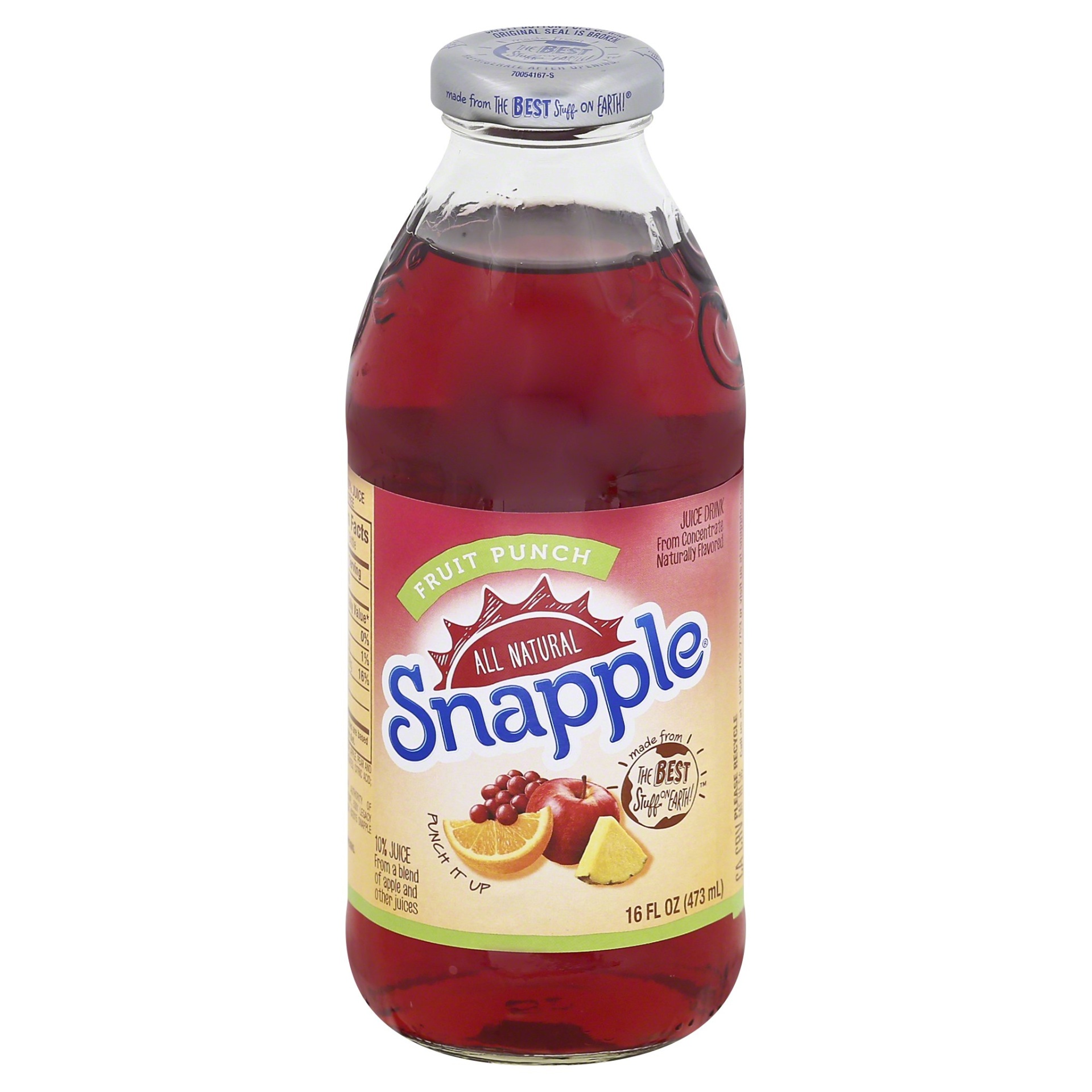 slide 1 of 1, Snapple Juice Drink Fruit Punch - 4 ct, 4 ct