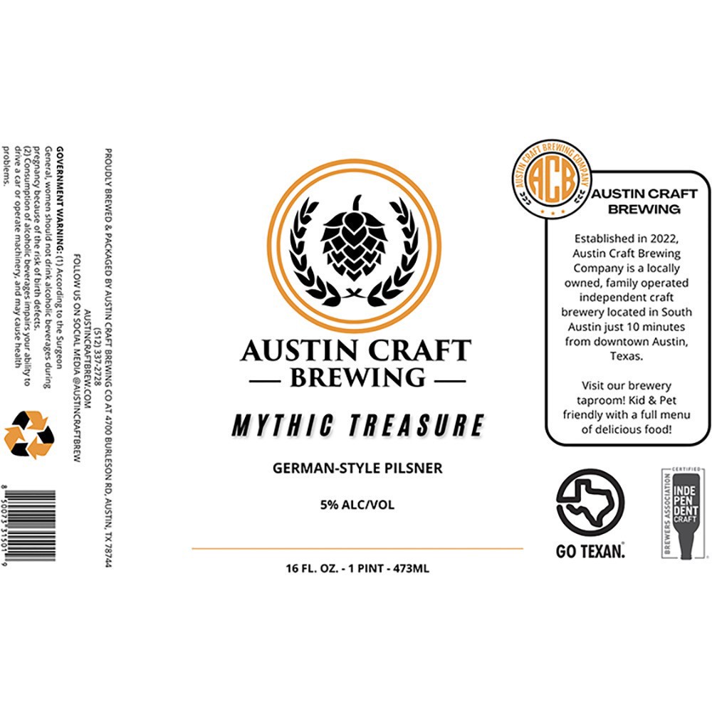 slide 1 of 1, Austin Craft Brewing Austin Craft Mythic Treasure, 4 ct; 16 oz